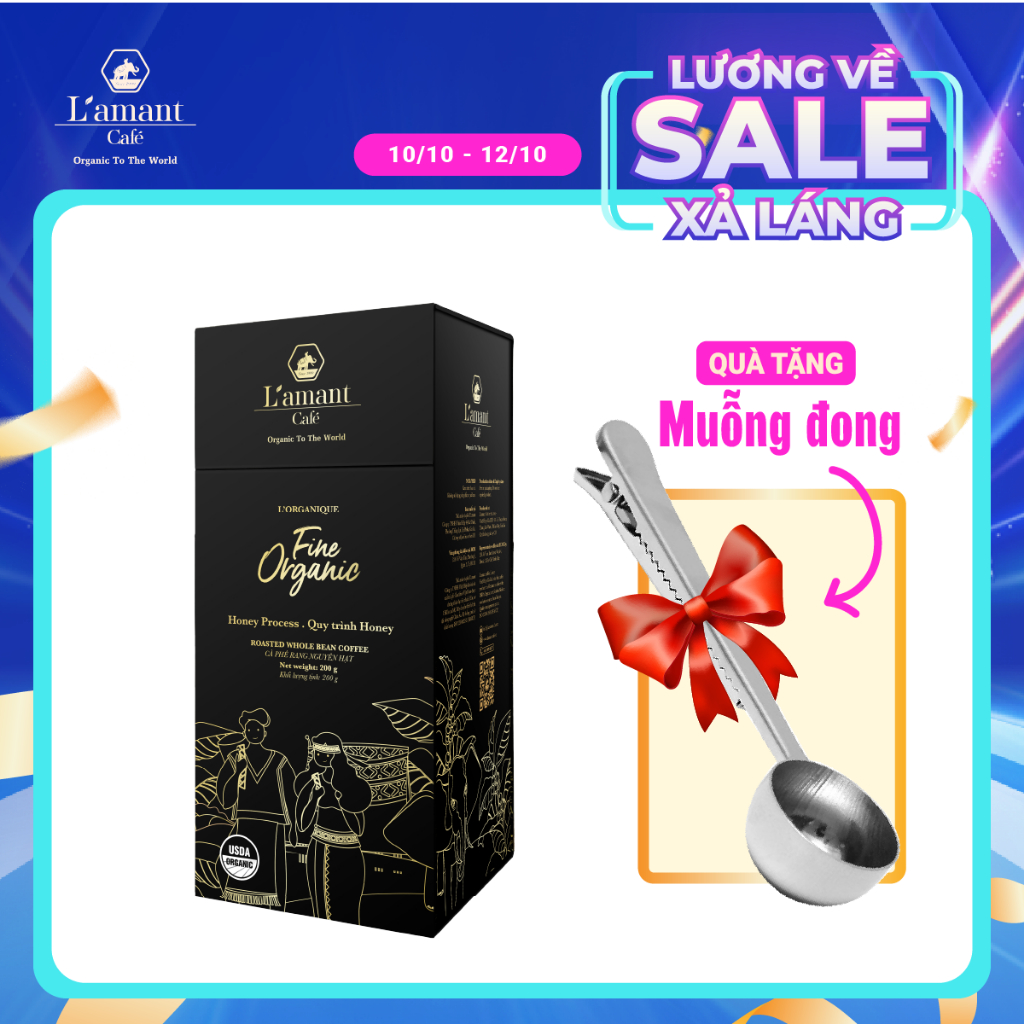 Cà phê hạt hữu cơ nguyên chất L’amant Fine Organic chuẩn USDA - L'amant Fine Organic Coffee USDA