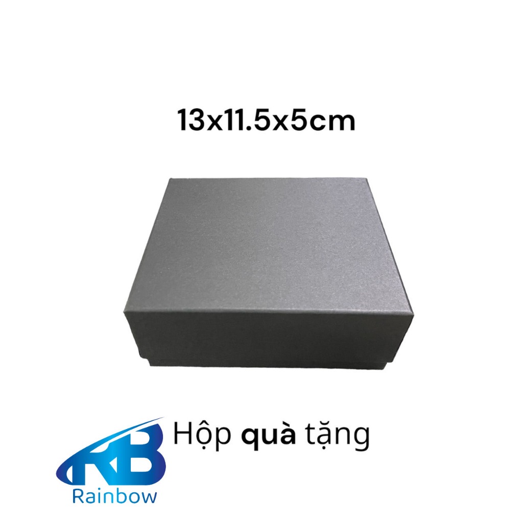 Hộp Quà Tặng size 13x11.5x5cm hộp đen lót trong đen.