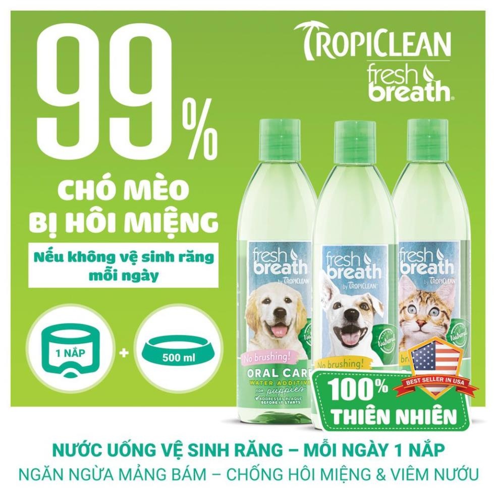 Nước uống thơm miệng cho chó mèo Fresh Breath 118ml