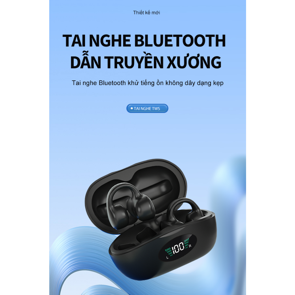 TAI NGHE BLUETOOTH, KHÔNG DÂY, DẪN TRUYỀN XƯƠNG AMGRAS SPACEBUD III PRO, TRUE WIRELESS EARPHONE 3C30