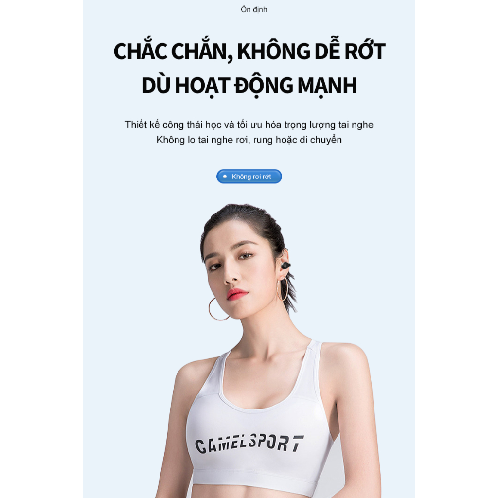 TAI NGHE BLUETOOTH, KHÔNG DÂY, DẪN TRUYỀN XƯƠNG AMGRAS SPACEBUD III PRO, TRUE WIRELESS EARPHONE 3C30