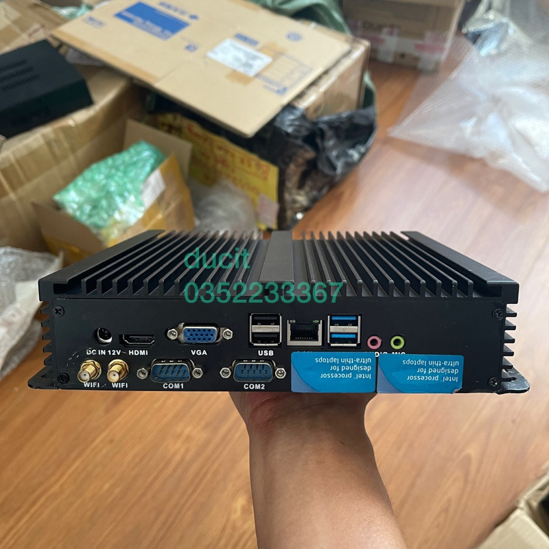 Máy tính công nghiệp, pc mini core i7-4500U, Ram 4G, SSD 128G, không quạt