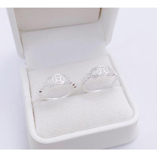nhẫn nữ bạc, nhẫn đồng xu may mắn