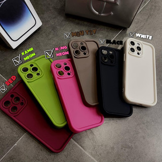 Ốp lưng silicon màu chống bẩn viền camera basic cạnh vuông cho i phone 7 đến 15promax