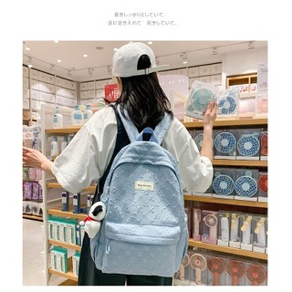 Balo Nữ Dập Nổi Thời Trang,Balo Nữ Phong Cách Basic Hàn Quốc