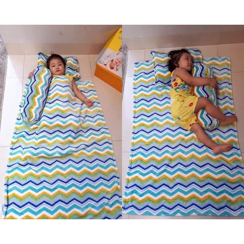 Bộ mền,gối lông nhung cực êm cho bé