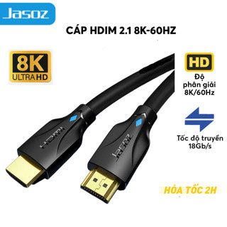 Cáp hdmi to hdmi jasoz 8k 60hz 2.1 48gbps thích hợp cho tv máy tính ps4 ps5