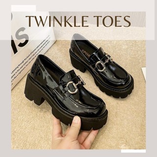 Giày Oxford Đốc Nữ Da Bóng Twinkle Toes Phong Cách Hàn Quốc