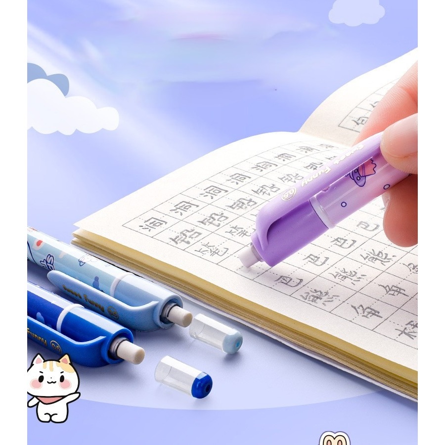 Set Bút Chì Kim KOLANO Bút Chì Bấm Hình Hoạt Hình Có Đầu Tẩy Tiện Lợi Ngòi 0.5mm Tặng Kèm Hộp Chì- KLN 001472