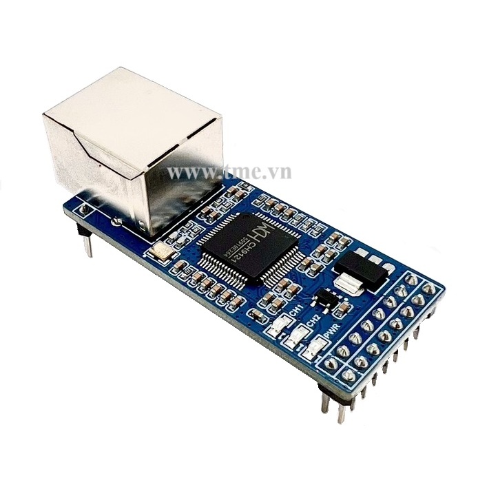 CH9121 2-CH UART To Ethernet Converter, Serial Port Transparent Transmission Module
