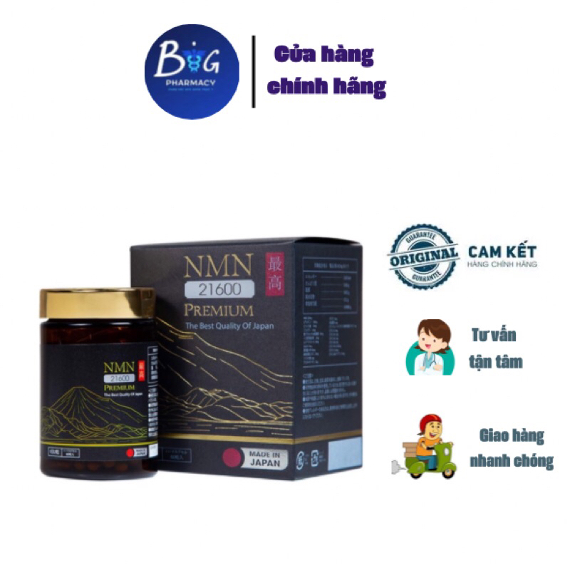 Viên Uống NMN 21600 Premium 60 Viên - Hỗ Trợ Trẻ Hoá Làn Da Từ Nhật Bản