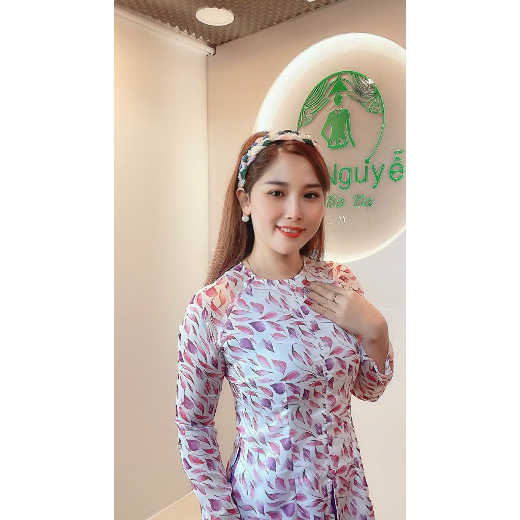 BỘ BÀ BA LỤA CHIẾC LÁ CỔ TRÒN