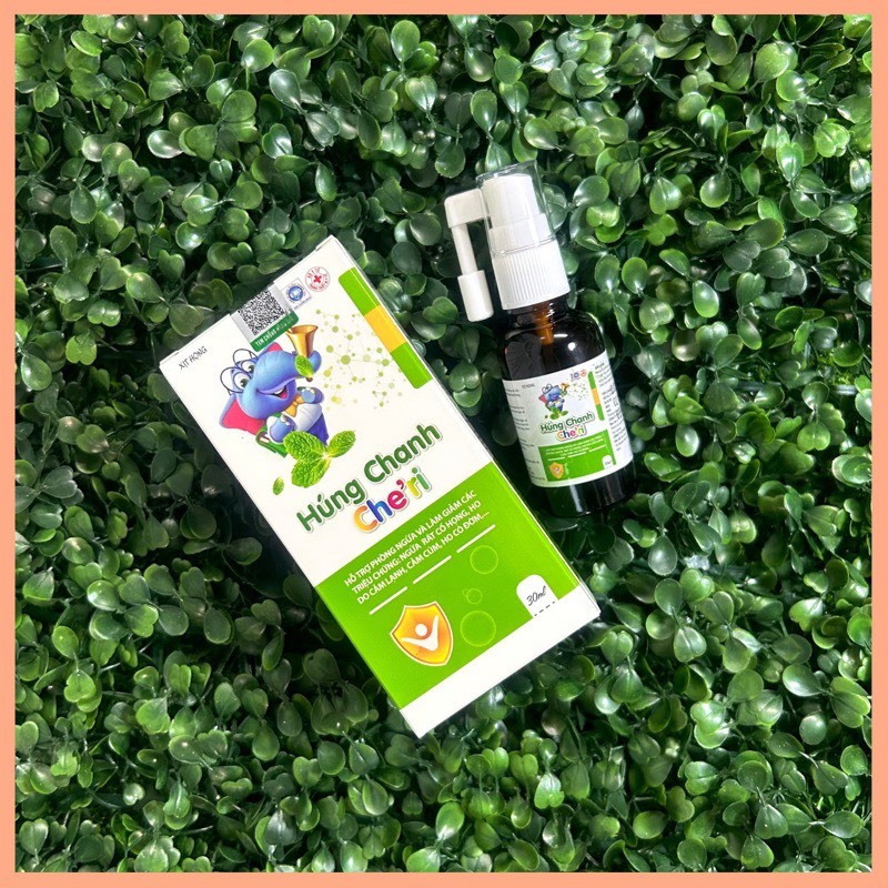 Xịt họng húng chanh Che’ri thành phần tự nhiên, an toàn cho bé từ sơ sinh