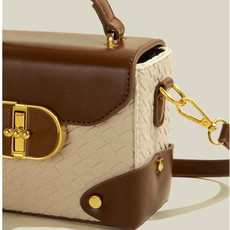 🌸Hàng Order🌸 Túi Xách Muzi&kai Chính Hãng Da Chần Đồ Hoạ Khoá Gập Gài Quai Da Đeo Sang Chảnh Nữ Tính 🌸 Quảng Châu