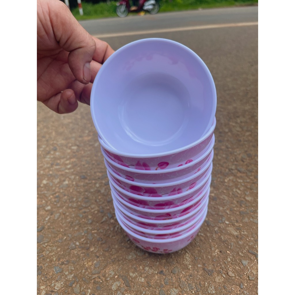 Chén Cơm Nhựa Melamine In Hoa Văn đẹp, nhựa tốt ,chén cơm, chén chè,chén chấm.
