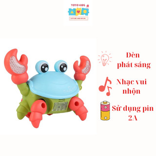 Đồ chơi con cua chạy pin có đèn và phát nhạc cho bé