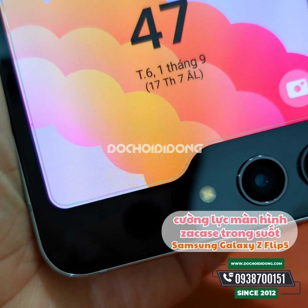 Miếng dán cường lực bảo vệ màn hình ngoài Samsung Galaxy Z Flip5 Zacase
