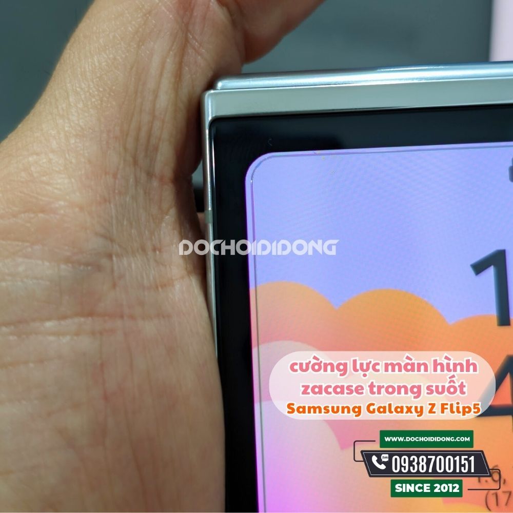 Miếng dán cường lực bảo vệ màn hình ngoài Samsung Galaxy Z Flip5 Zacase