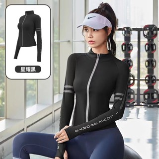  áo khoác tập gym yoga zumba hàng qc dài tay chất mịn đanh sịn 