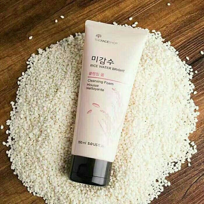 Sữa Rửa Mặt Chiết Xuất Gạo The Face Hàn Quốc Tuýp 150ml Giúp Da Sáng Mịn Rạng Ngời (Rice Water Bright Cleansing Foam)