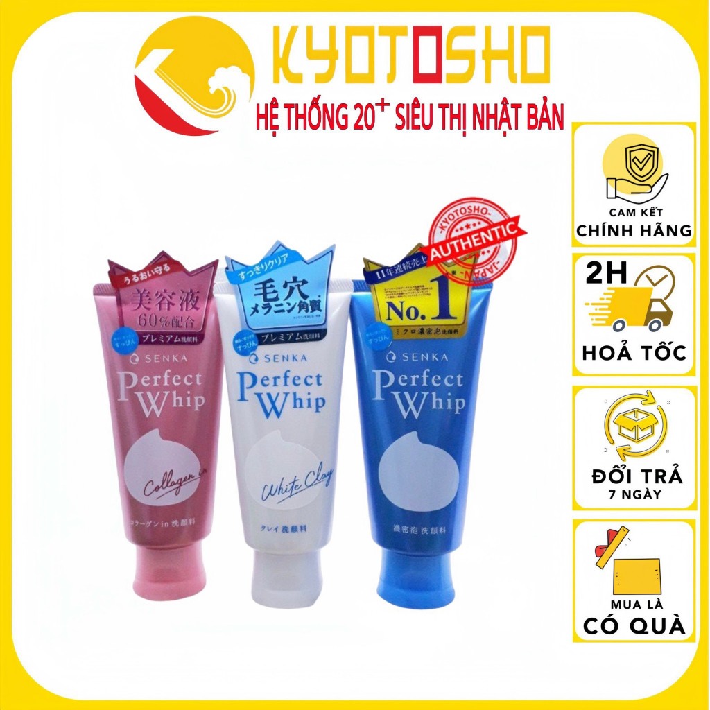 Sữa Rửa Mặt Senka Perfect Whip 120g - Nhật Bản