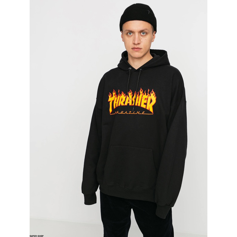 Hoodie Thrasher Lửa Skate board cao cấp, nỉ mùa đông đường phố dày dặn, dễ phối đồ
