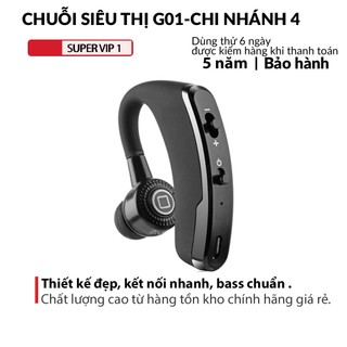 Tai nghe bluetooth V9 ko dây 1 bên có kèm micro tạo âm thanh nổi có thể dùng cho Samsung/táo/Xiaomi