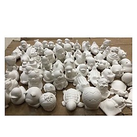 Combo 5 tượng thạch cao mini size 5-6cm siêu kute kèm màu và cọ