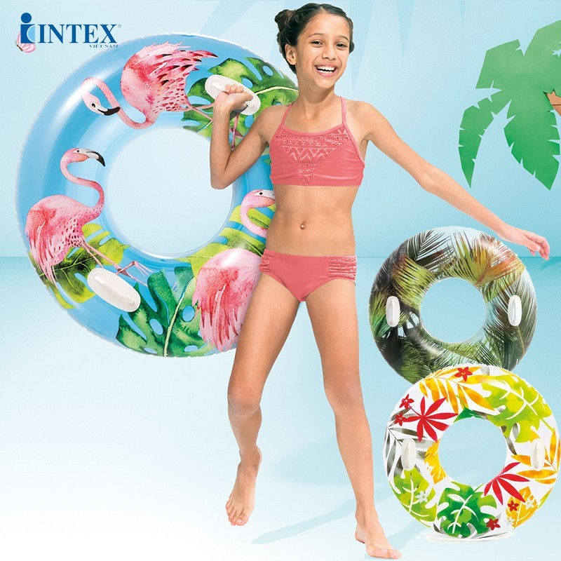 Phao bơi tròn INTEX nhiều kích thước, từ 51cm - 99cm, chất liệu dày dặn