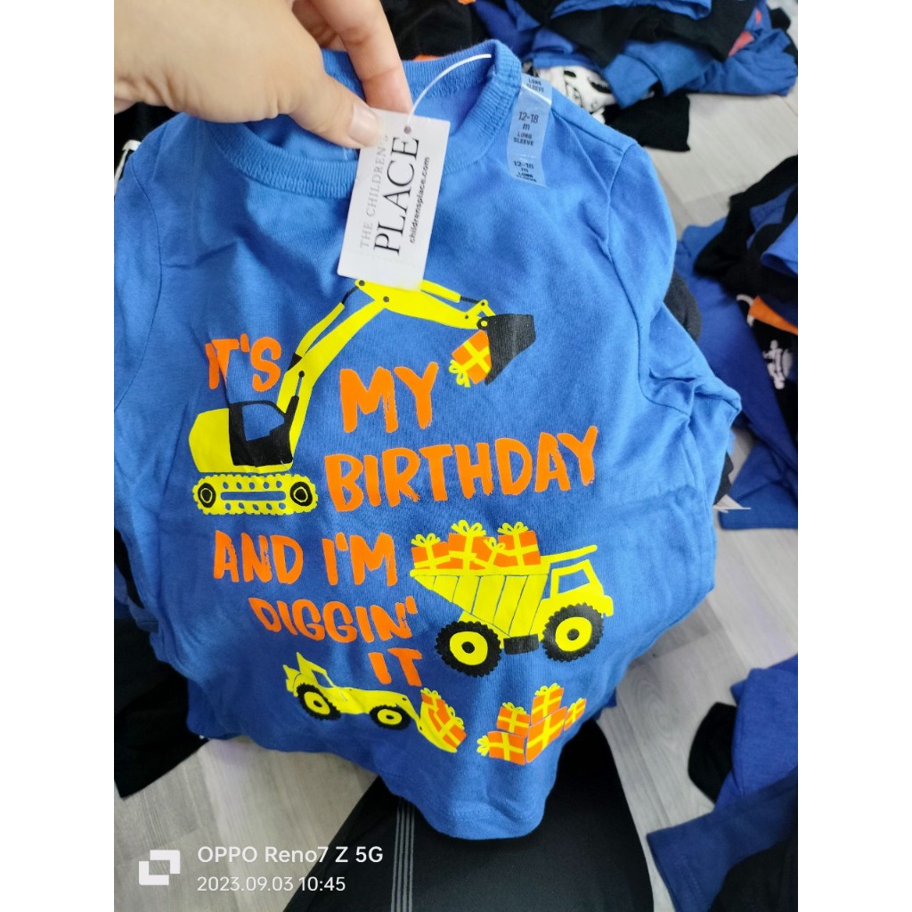 Áo dài tay bé trai Place VNXK dư xịn 6M-5Y