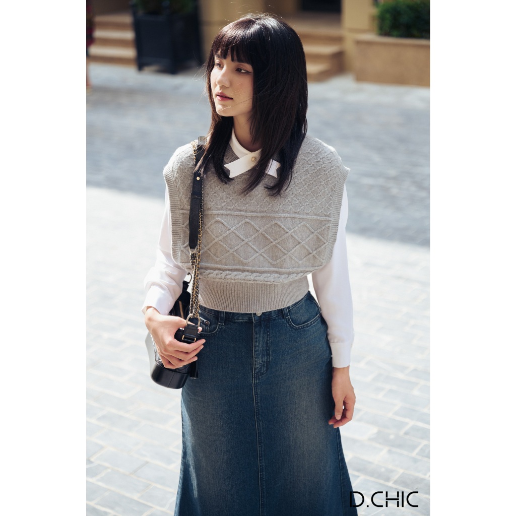 Chân váy jean đuôi cá D.CHIC MS: 388025