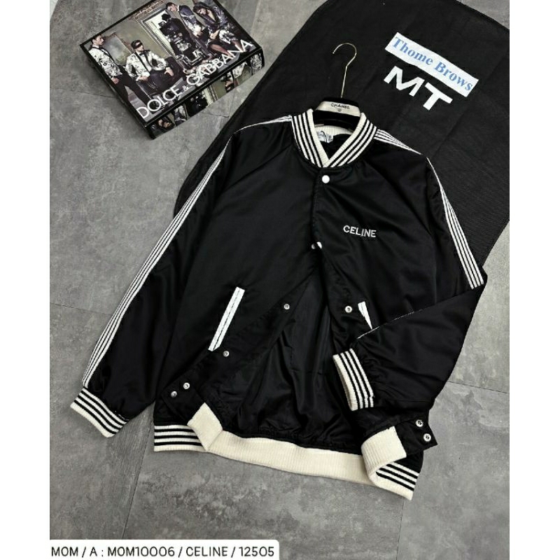 Áo khoác nam nữ bomber varsity celine gió