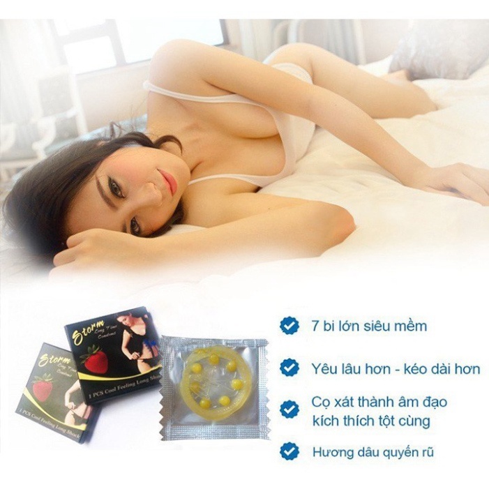 Combo 5 Hộp Bao Cao Su Storm , Gai Có 7 Viên Bi To ở đầu