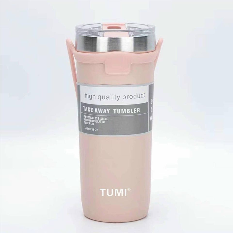 Bình giữ nhiệt TuMi 710ml inox 240Z có quai xách giữ nhiệt có lắp đậy kín giữ được độ lạnh 24/7 Lebenang
