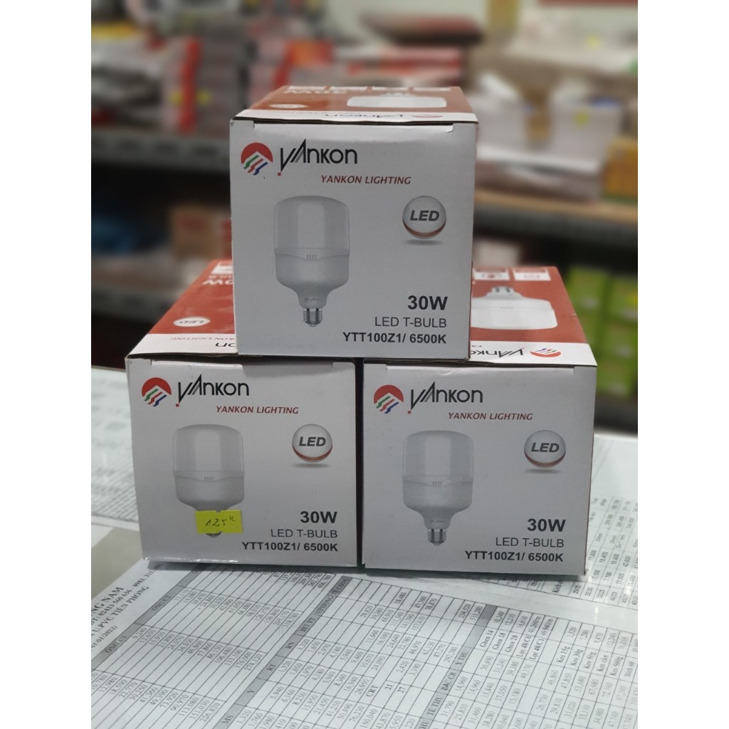 Bóng Led trụ 30w Yankon ánh sáng trắng 6500k, đui xoáy E27
