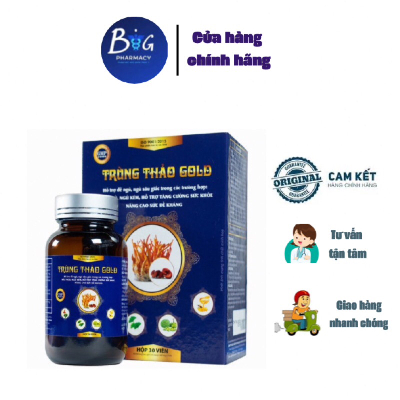 Viên Uống Trùng Thảo Gold Giúp Ngủ Ngon 30 Viên