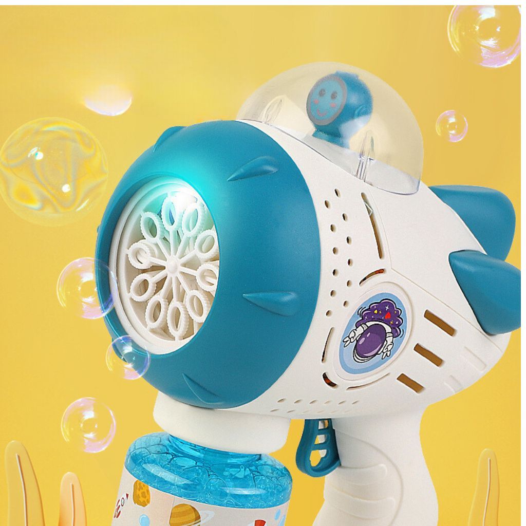 Súng Bắn Bong Bóng Phi Hành Gia Có Đèn Và Nhạc, Đồ Chơi Vận Động NGoài Trời Cho Bé PUKAPI