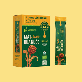 Mật dừa nước cô đặc hữu cơ vietnipa - hộp 10 gói