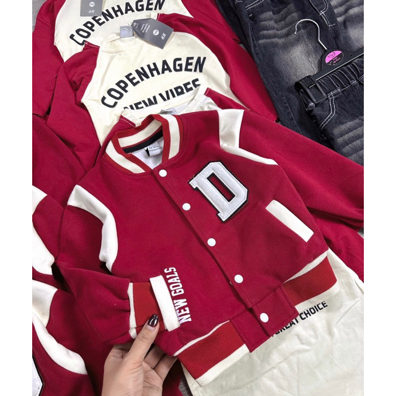 Set bộ 3ct áo phông áo bomber quần jeans cho bé trai