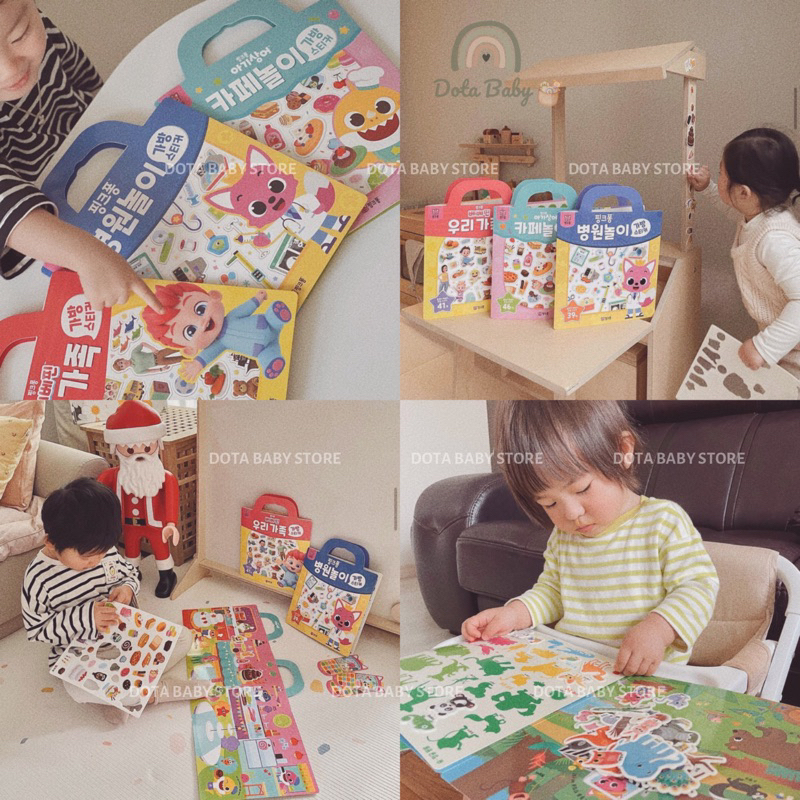 Túi Sticker Bóc Dán Thông Minh BABYSHARK Chống Nước Made In Korea