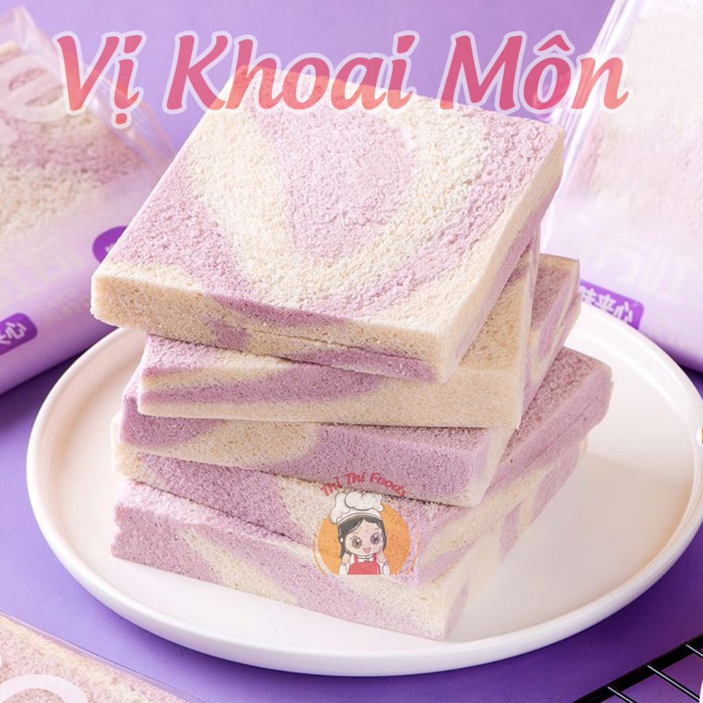1 Hộp 8 Bánh Sandwich Ông Già Yideli 5 Vị Khoai Môn, Socola, Phomai,Chuối, Kem