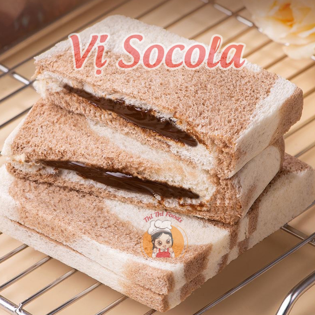 1 Hộp 8 Bánh Sandwich Ông Già Yideli 5 Vị Khoai Môn, Socola, Phomai,Chuối, Kem