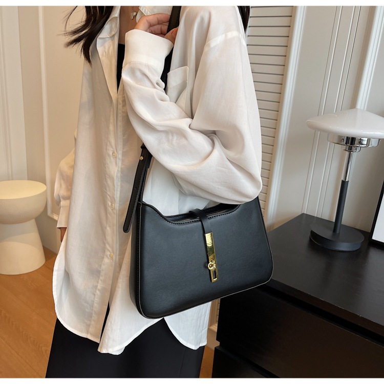 Túi Xách Đeo Vai Nữ Đẹp LUHAZO Quai Da PU Quảng Châu Cao Cấp Phối Xích Cá Tính Thời trang Công Sở Đi Chơi 2213 E-8