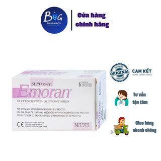 Viên đạn đặt trĩ, viêm trực tràng Supposte Emoran hỗ trợ điều trị bệnh trĩ