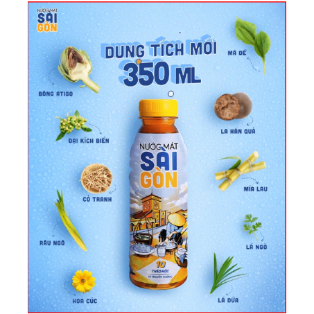 Nước mát Sài Gòn vị truyền thống thương hiệu COLOR MAN 350ml