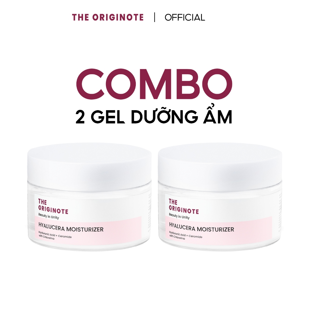 Combo 2 Gel Dưỡng Ẩm The Originote hỗ trợ phục hồi với Hyaluronic Acid và Ceramide Chlorelina