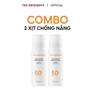 Combo 2 xịt chống nắng SPF50 PA++++ The Originote chống nắng body trắng da với Niacinamide Sunscreen Mist
