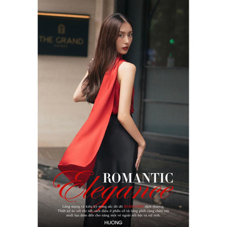 Áo sơ mi ba lỗ cổ nơ huong boutique-hbsm1111