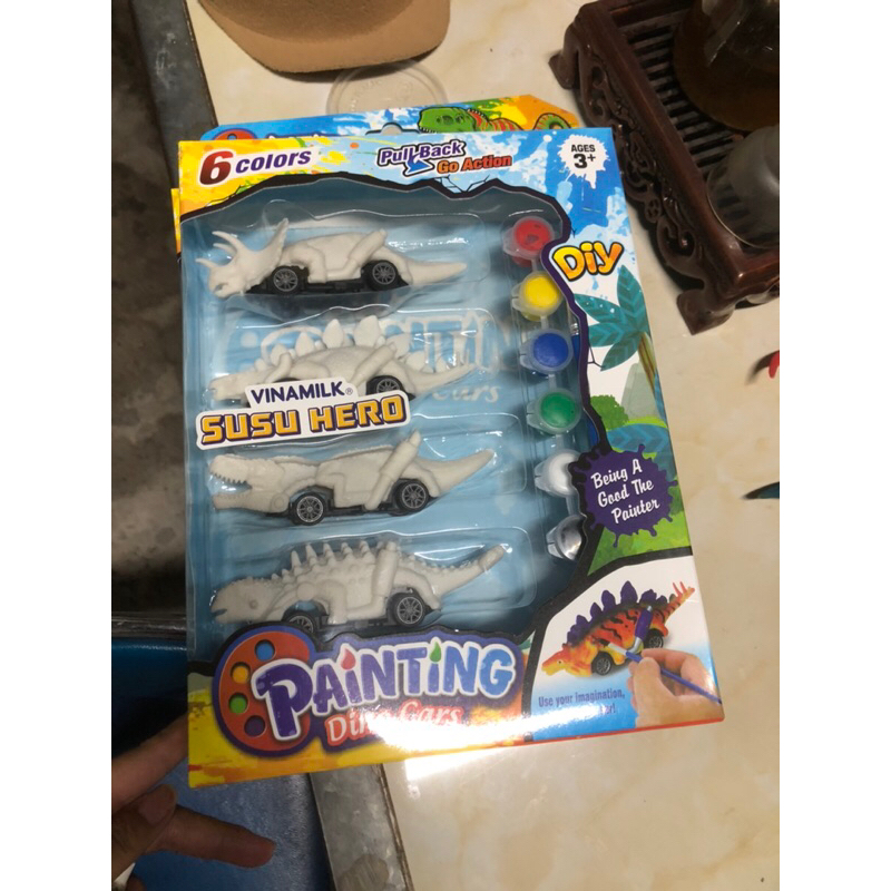 Bộ đồ chơi tô tượng khủng Long bánh đà sáng tạo hkm Susu Hero