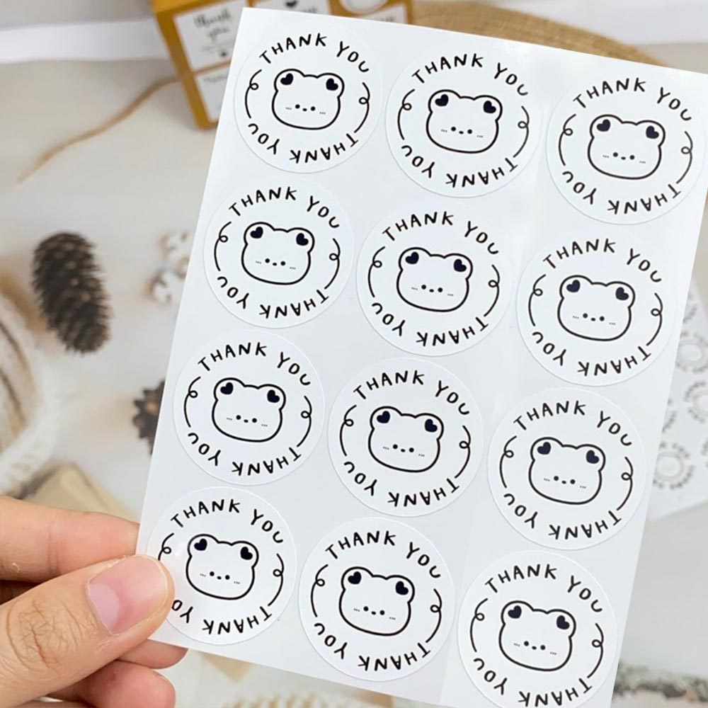 Tem cảm ơn, nhãn dán cảm ơn, tem Thank you cực xinh, tem niêm phong thiết kế vintage đáng yêu